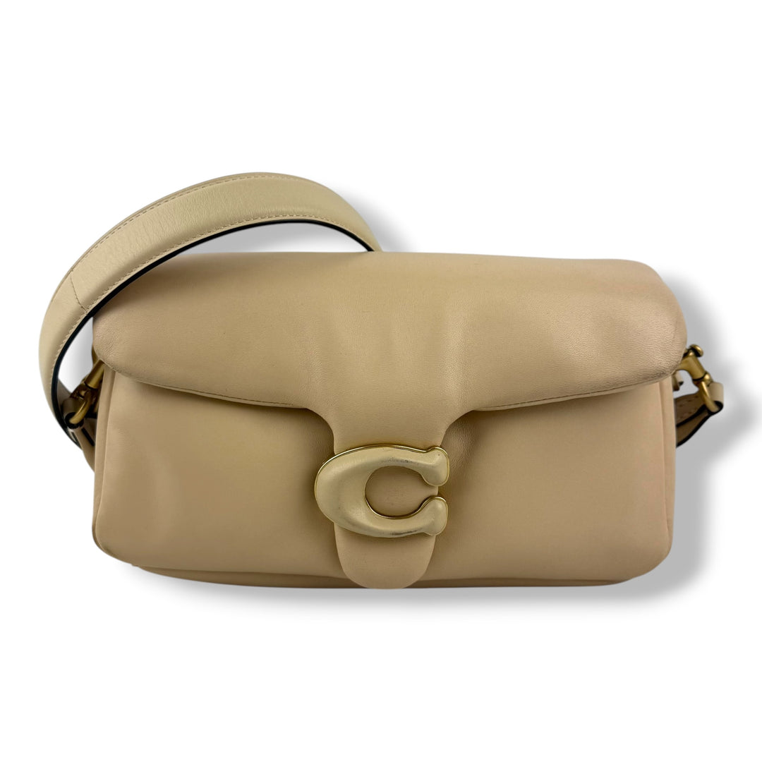 Coach Pillow Tabby 26 Beige Leather Handbag