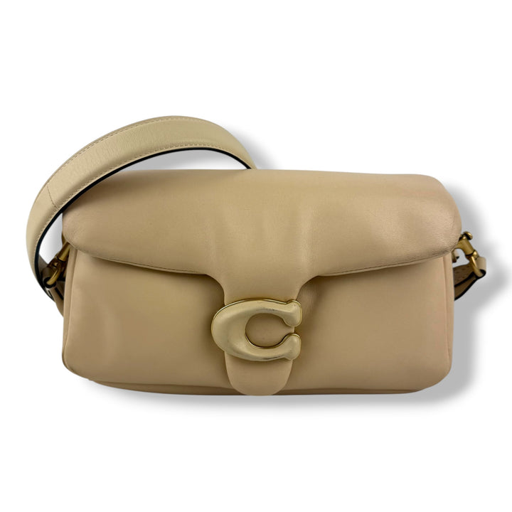 Coach Pillow Tabby 26 Beige Leather Handbag