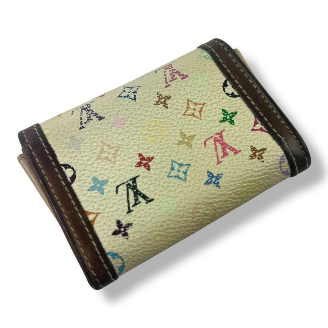 Louis Vuitton White Monogram Multicolour Coin Wallet