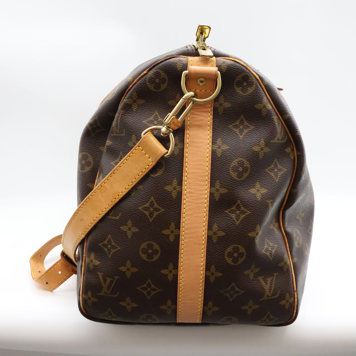Louis Vuitton Bandouliere Vintage Brown Monogram 50 Keepall Duffle Bag