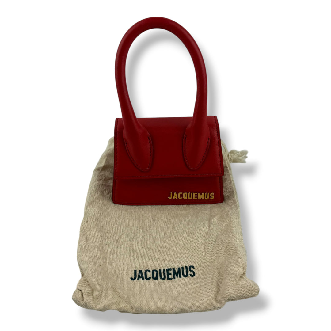 Jacquemus Le Chiquito Red White Moyen Crossbody Handbag
