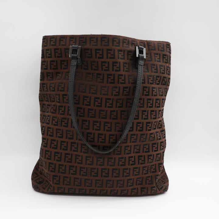 Fendi Zucca Brown Monogram Tote Handbag