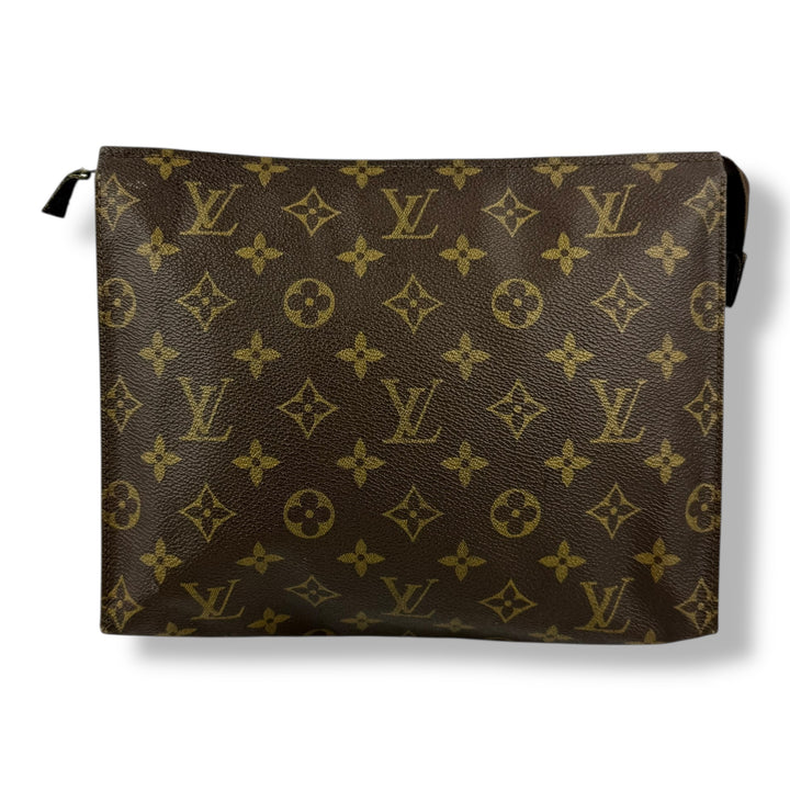 Louis Vuitton Vintage Brown Monogram Toiletry Pouch 26 Bag