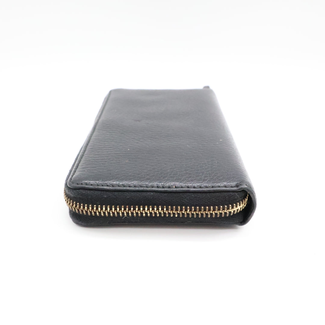 Gucci GG Black GG Marmont Zip Around Wallet
