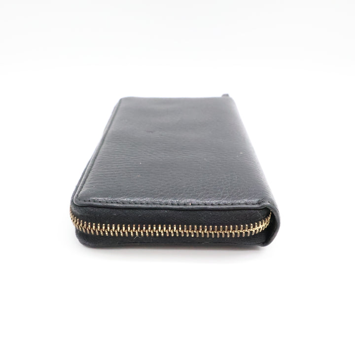Gucci GG Black GG Marmont Zip Around Wallet