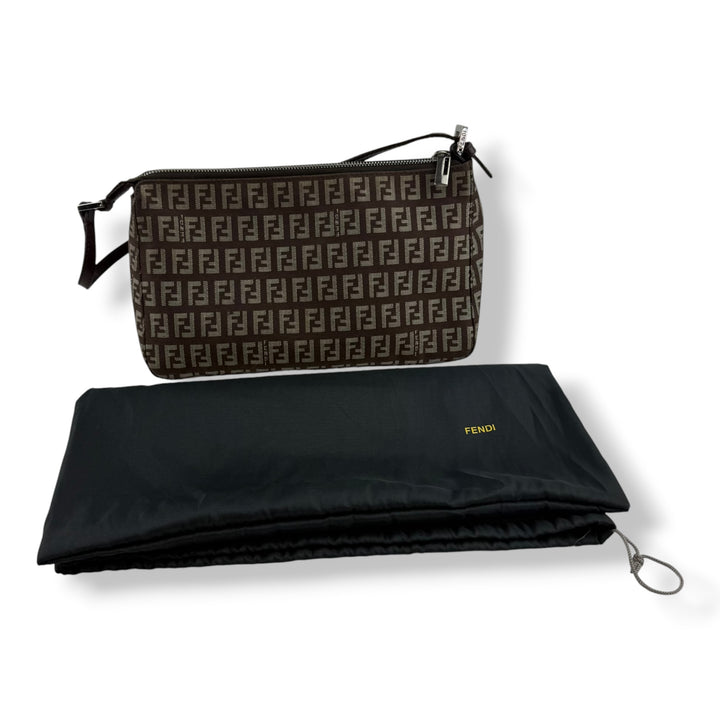 Fendi FF Zucca Mamma Baguette Brown Handbag