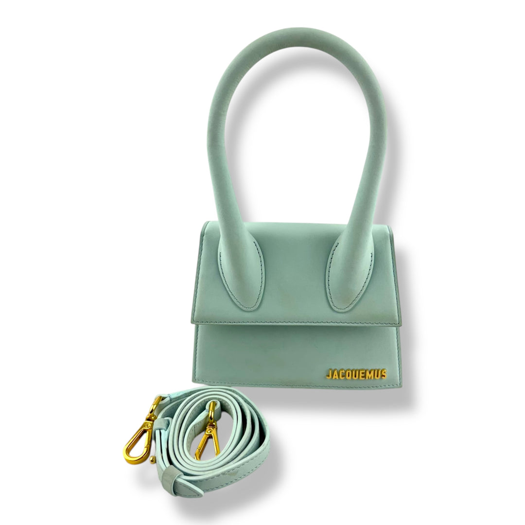 Jacquemus Le Chiquito Moyen Light Blue Crossbody Handbag