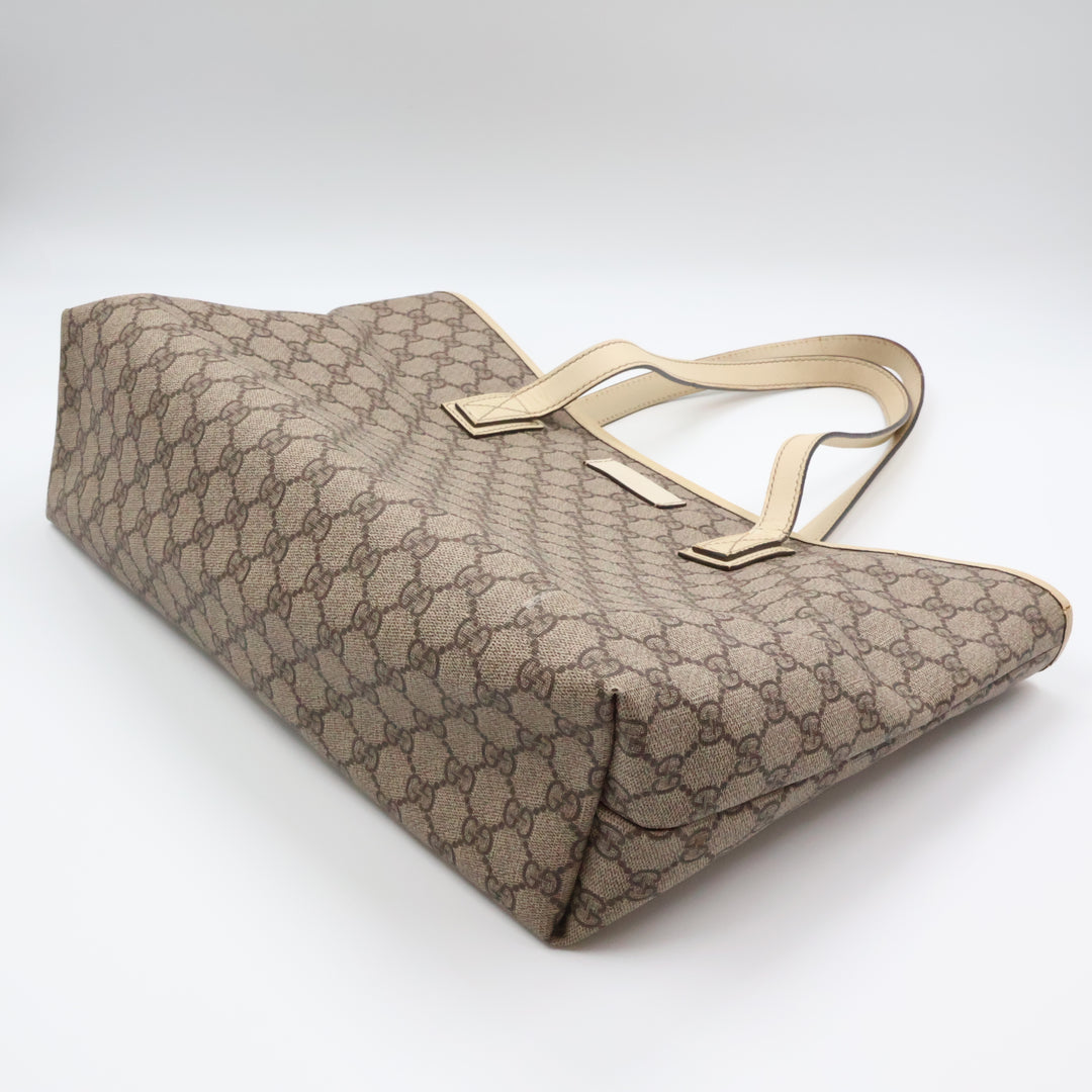 Gucci Canvas Beige\White Tote Handbag