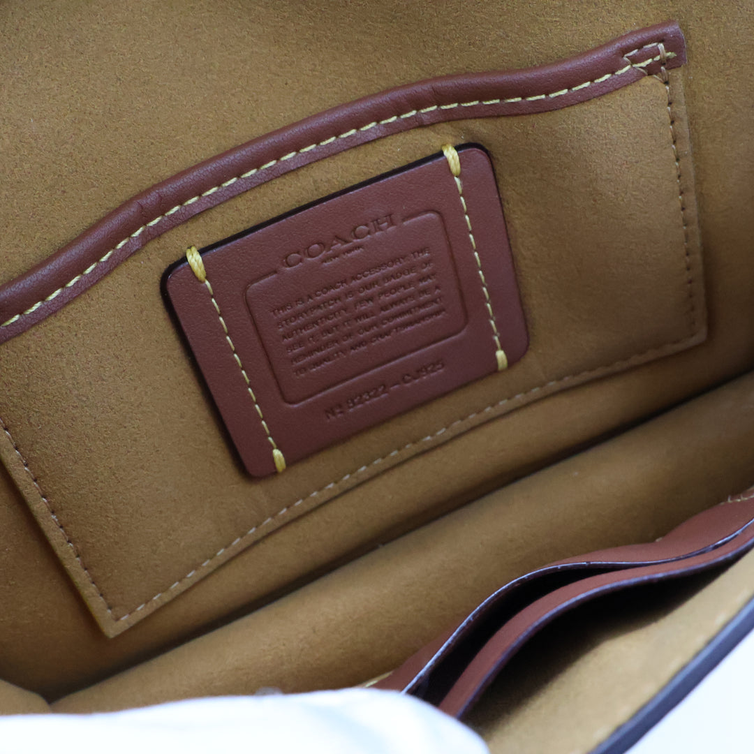 Coach Tabby Wallet On Chain Cream Leather Handbag