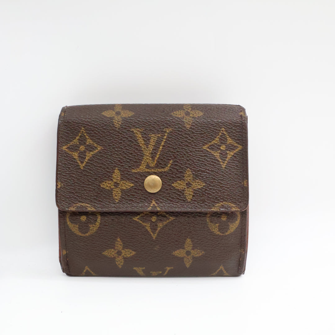 Louis Vuitton Vintage Brown Monogram Compact Bifold Wallet Purse