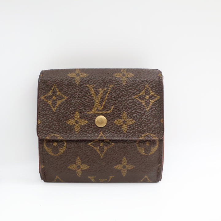 Louis Vuitton Vintage Brown Monogram Compact Bifold Wallet Purse