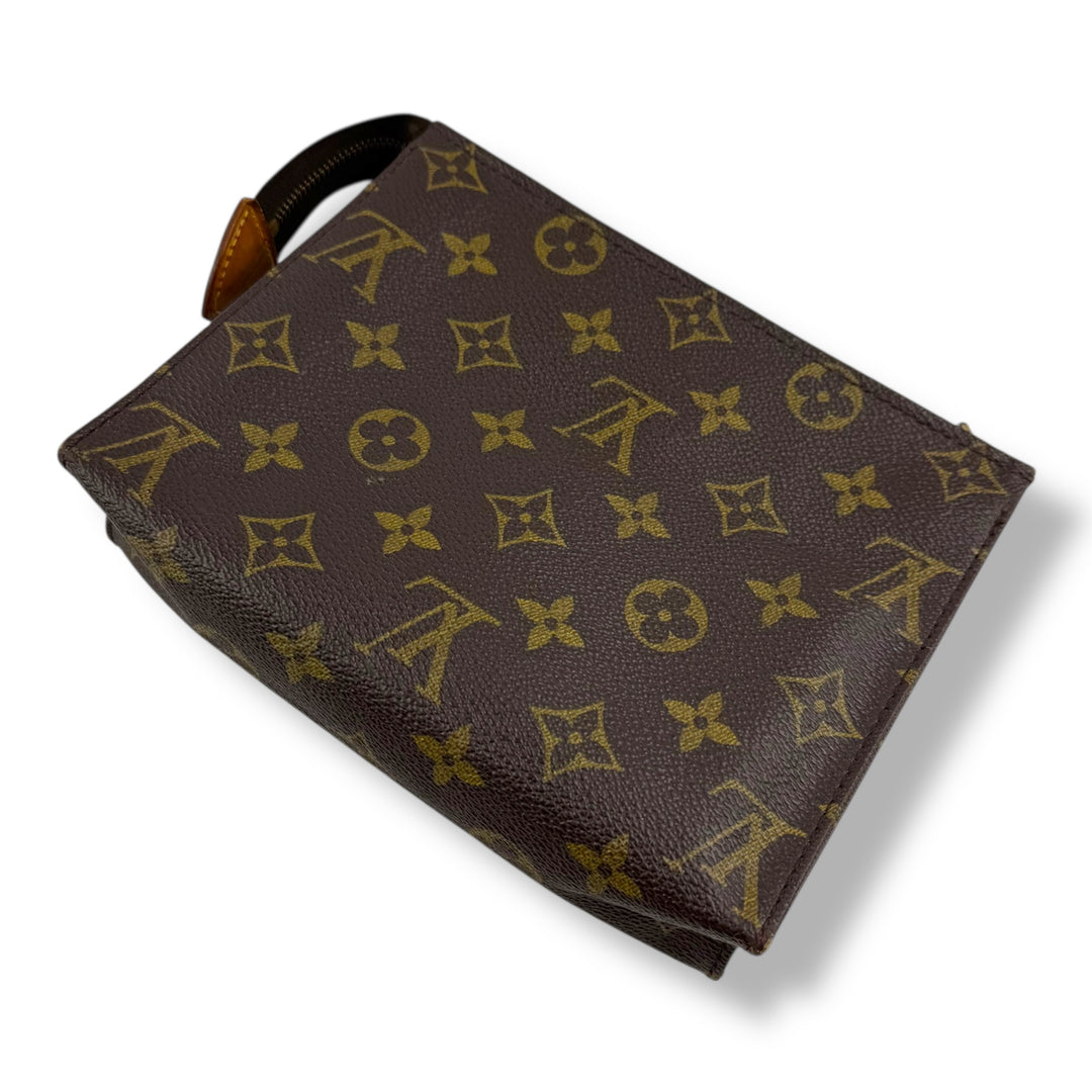 Louis Vuitton Vintage Brown Monogram Toiletry Pouch 19 Bag