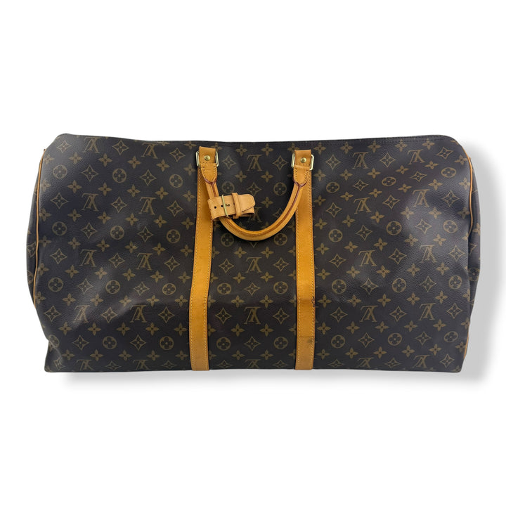 Louis Vuitton Vintage Brown Monogram 60 Keepall Duffle Bag