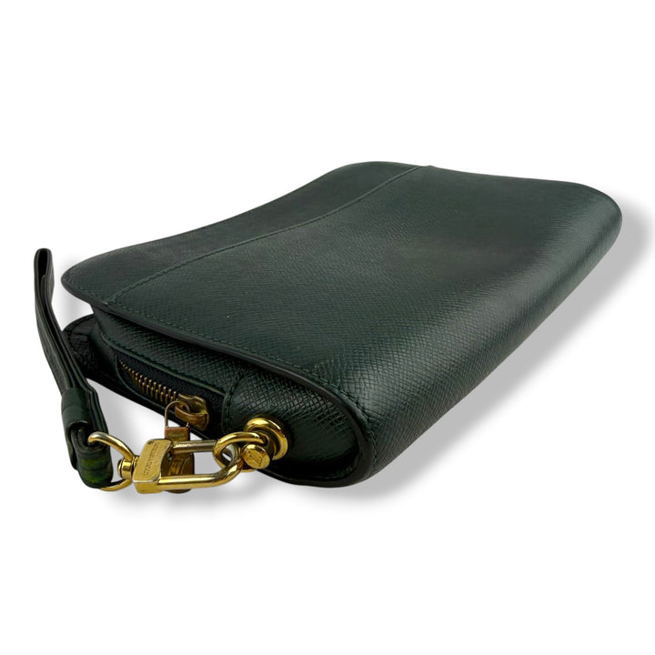 Louis Vuitton Green Taiga Leather Orsay Clutch Bag
