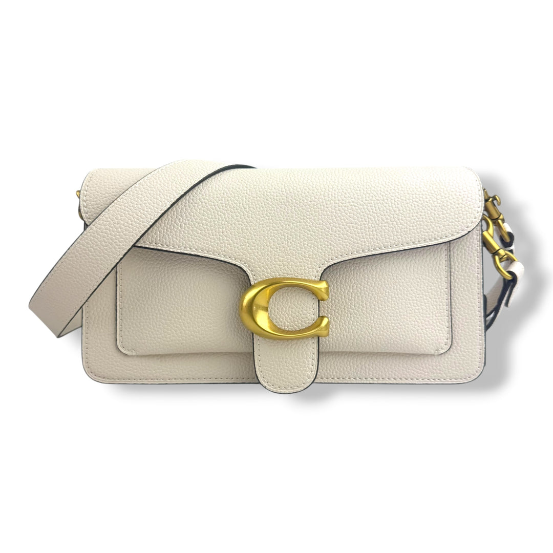 Coach Tabby 26 White Leather Handbag