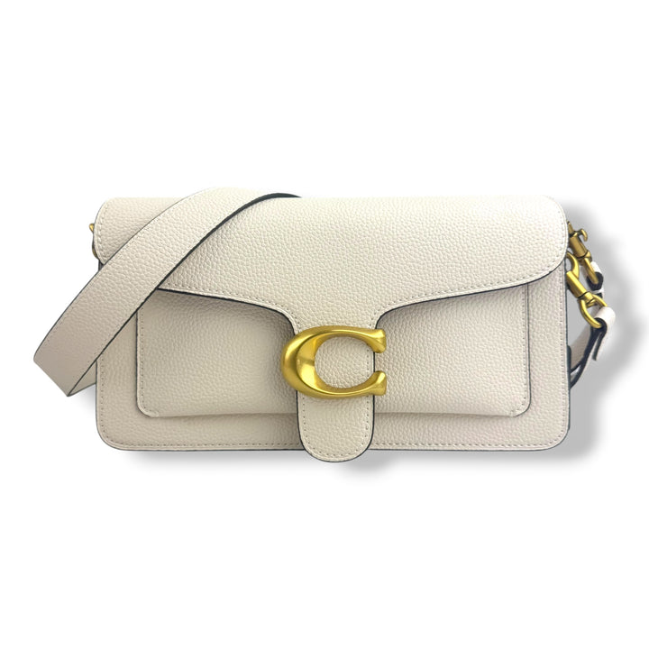 Coach Tabby 26 White Leather Handbag