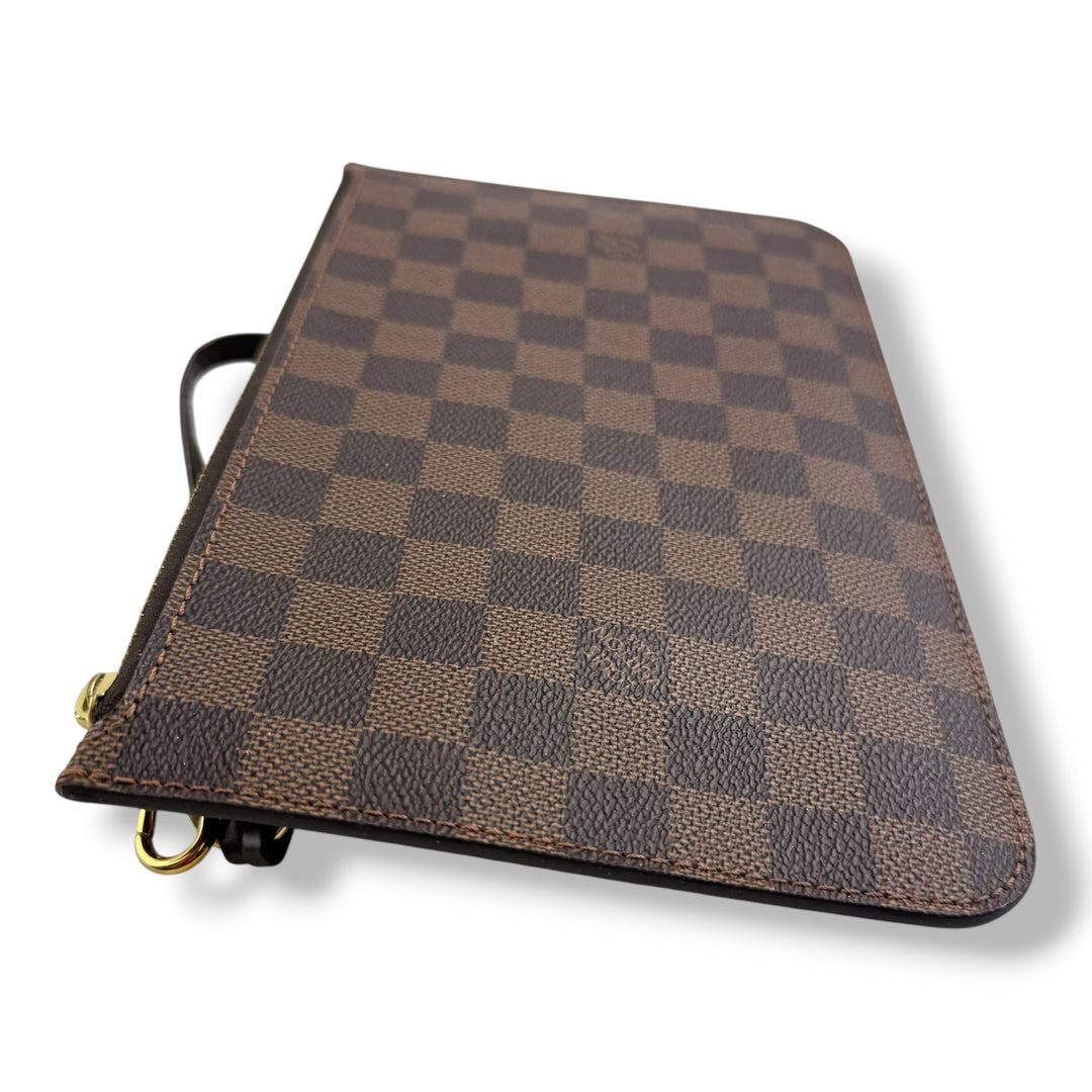 Louis Vuitton Damier Ebene Neverfull MM Clutch Pouch