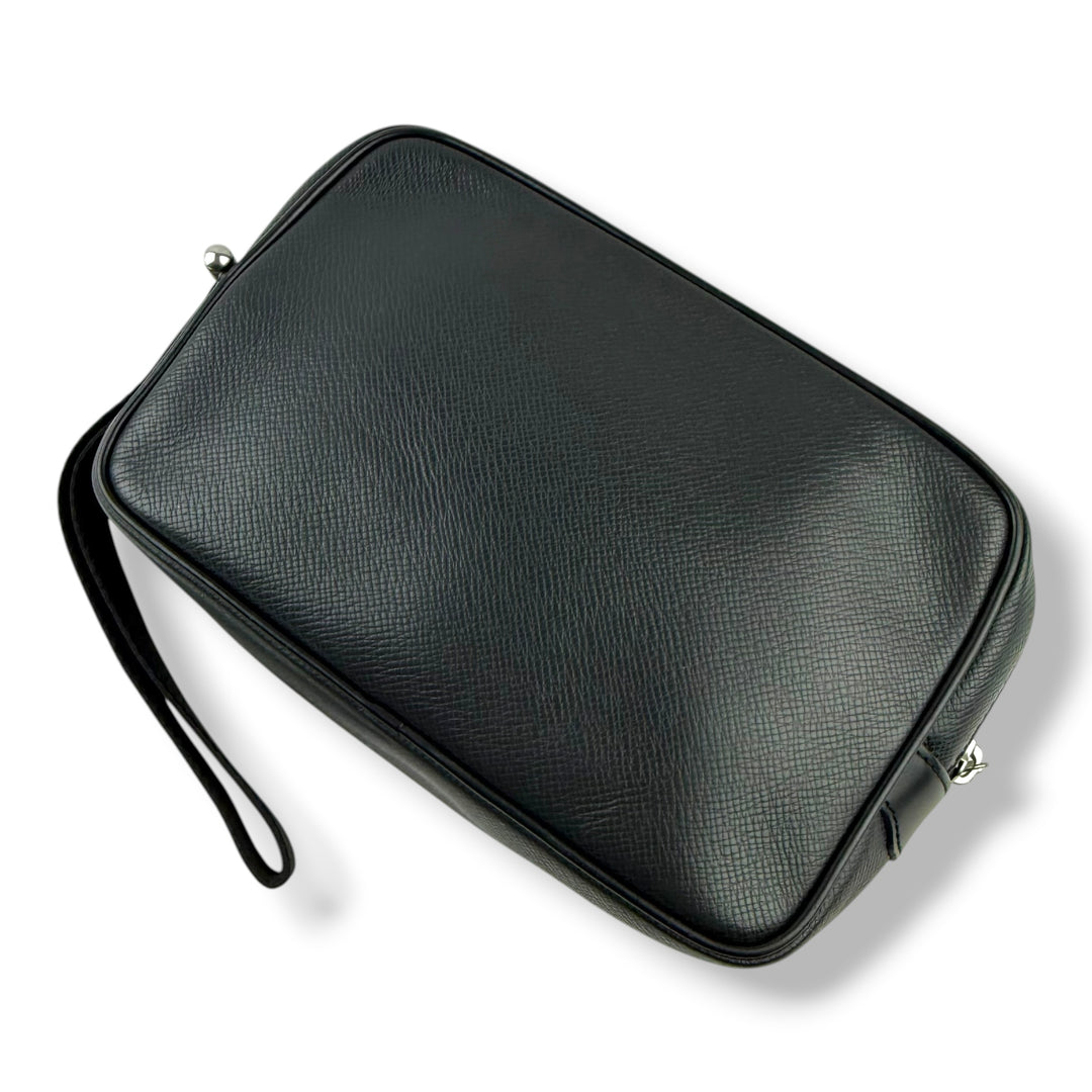 Louis Vuitton Black Kalga Leather Taiga Clutch Bag