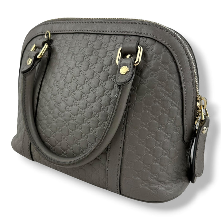 Gucci Guccissima Mini Dome Grey GG Monogram Handbag