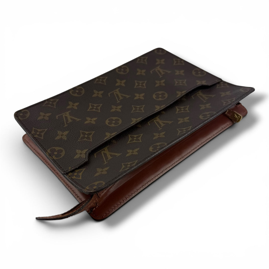 Louis Vuitton Brown Monogram Pochette Homme Clutch Bag
