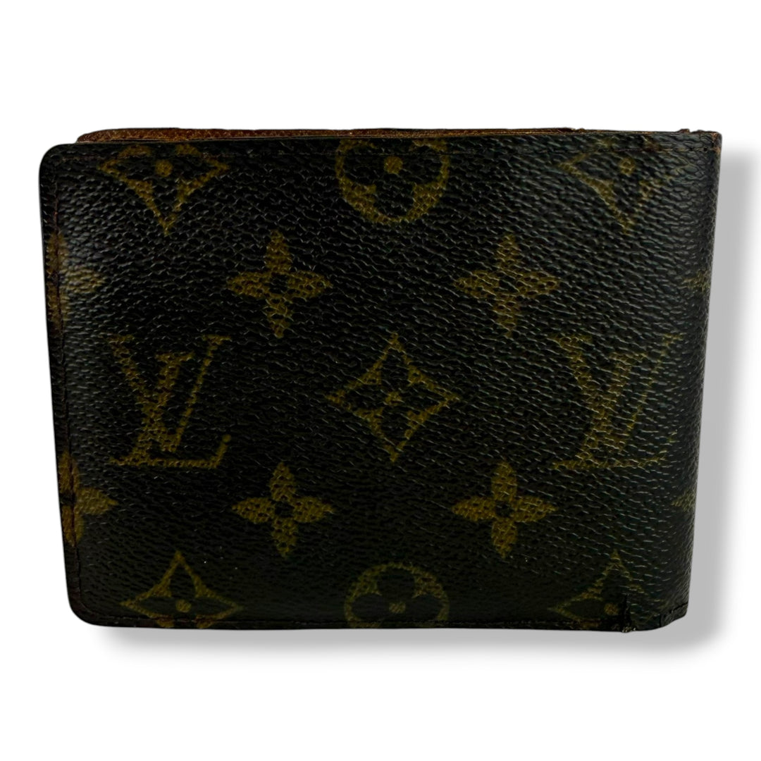 Louis Vuitton Vintage Bifold Brown Monogram Wallet 7758