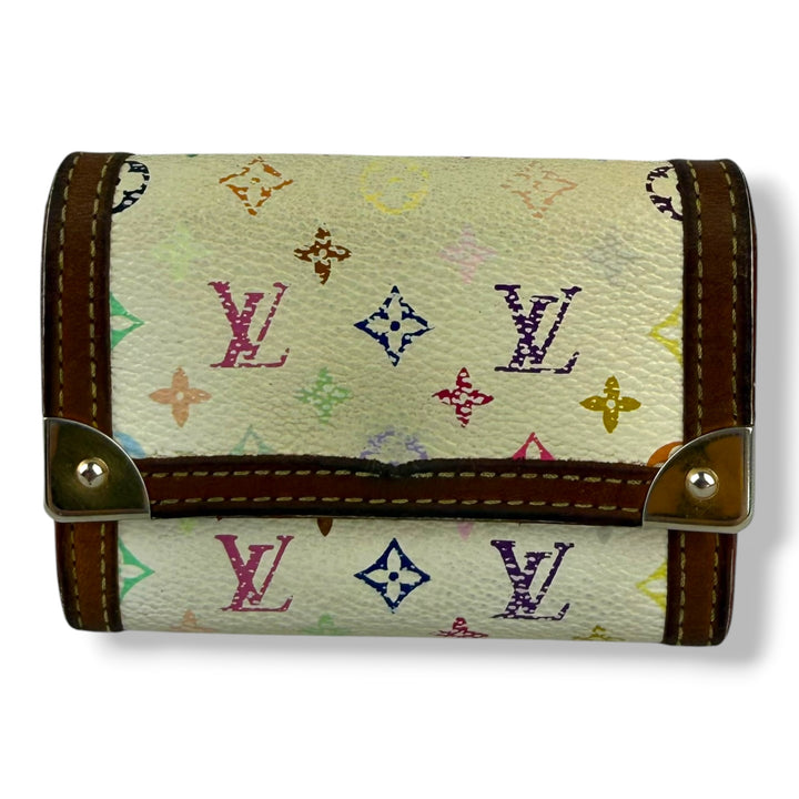 Louis Vuitton White Monogram Murakami Multicolour Coin Wallet