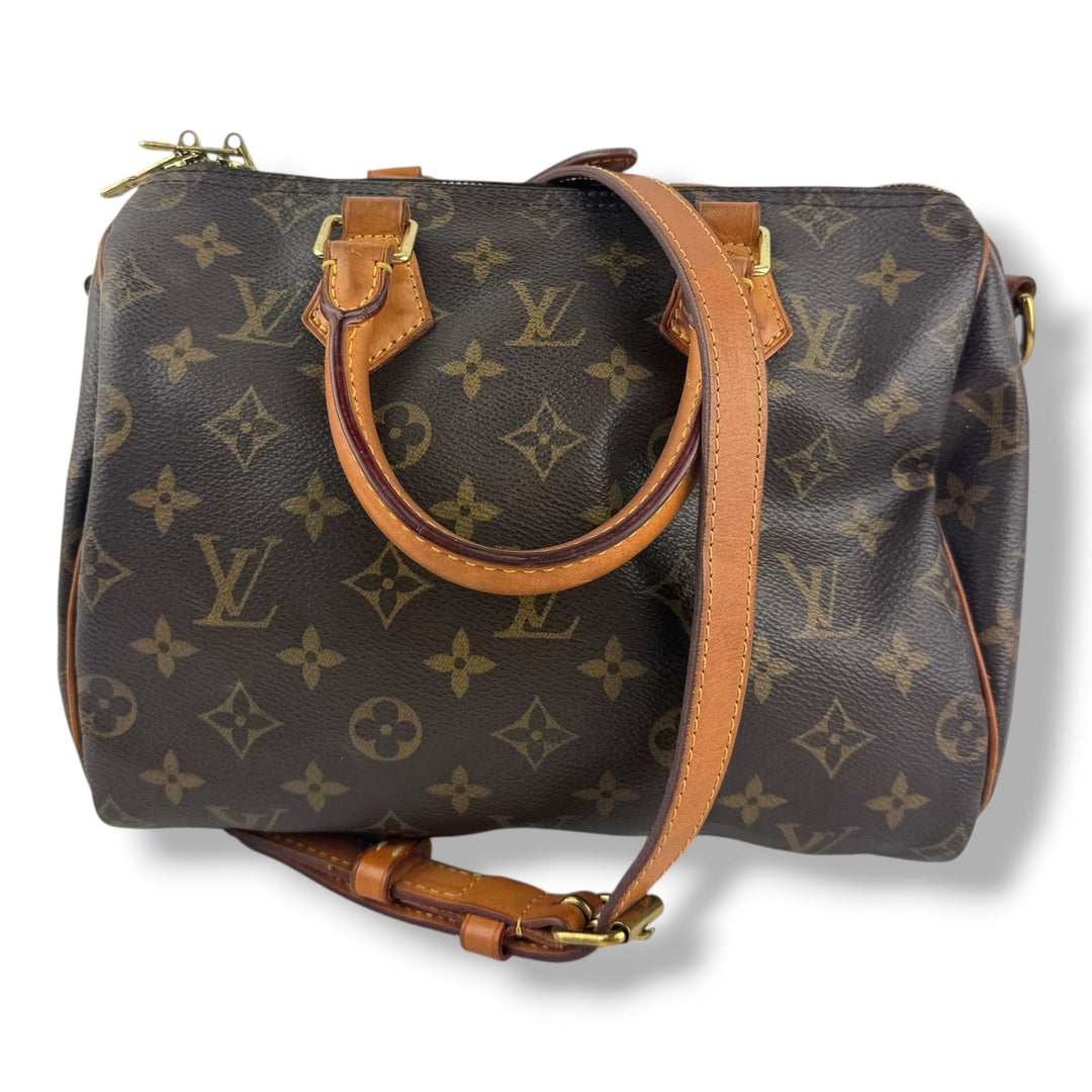 Louis Vuitton Brown Monogram Speedy Bandouliere 25 Handbag