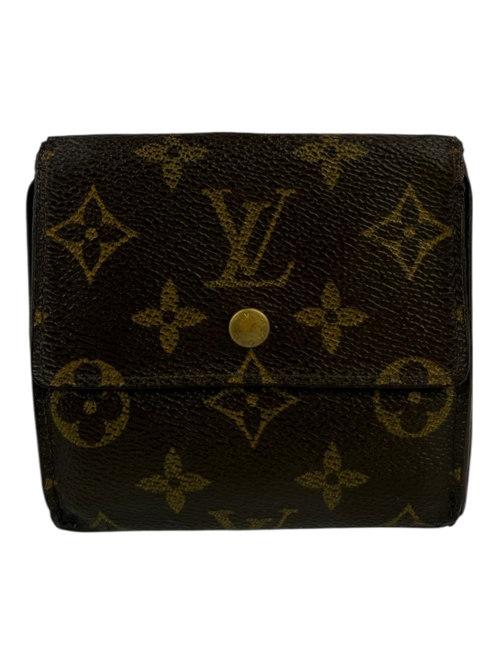 Louis Vuitton Vintage Brown Monogram Compact Bifold Wallet Purse