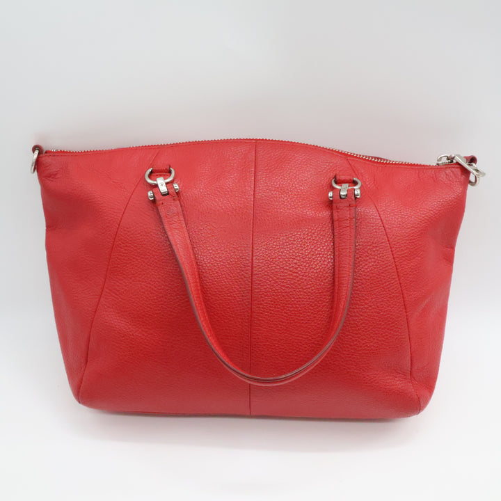 Coach Red Leather Prairie Satchel Handbag
