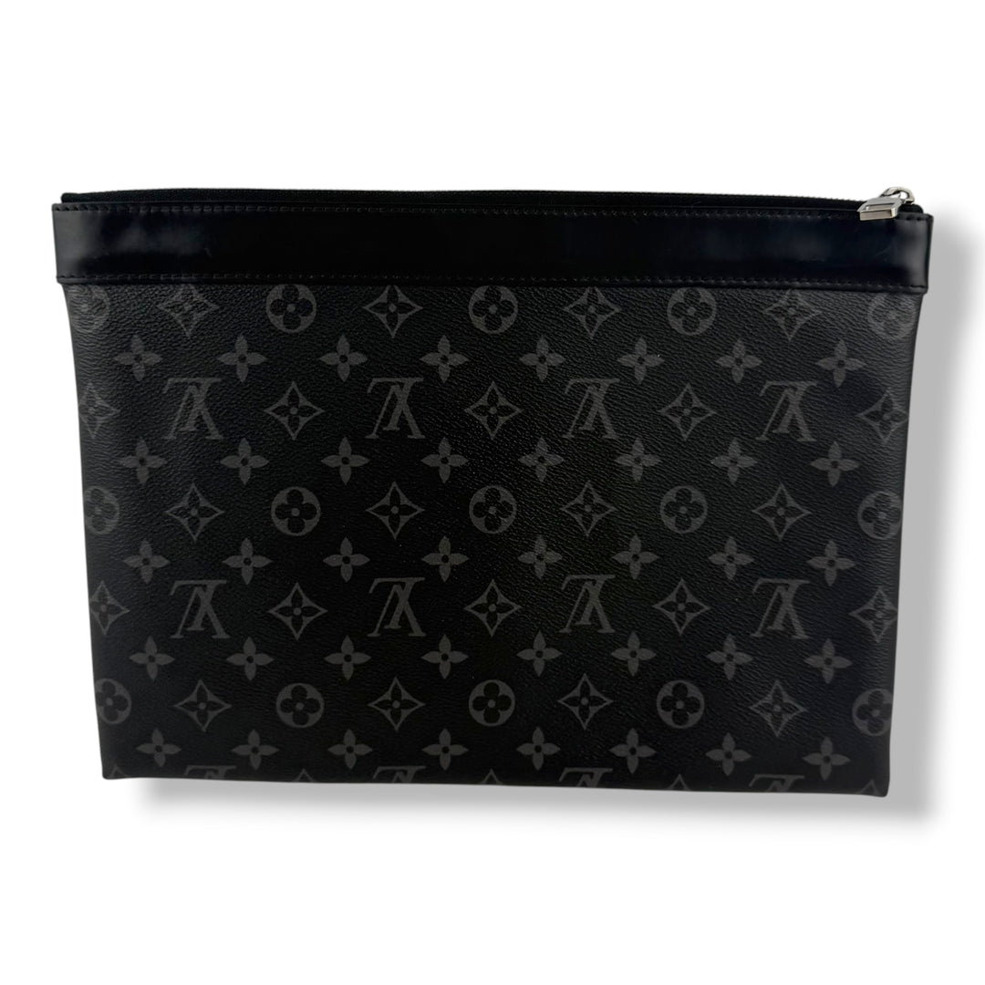 Louis Vuitton Black Monogram Pochette Eclipse Clutch Pouch