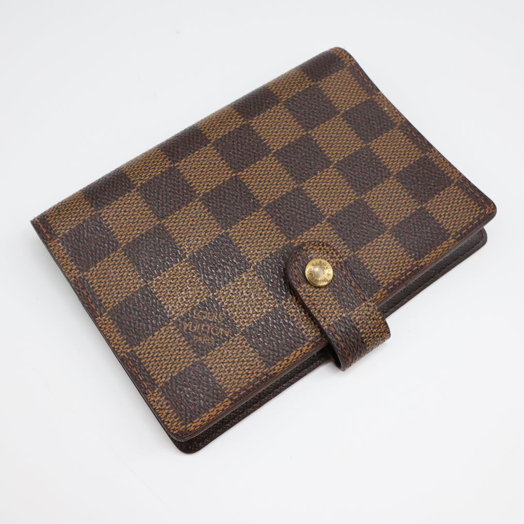 Louis Vuitton Brown Damier PM Ring Agenda Wallet
