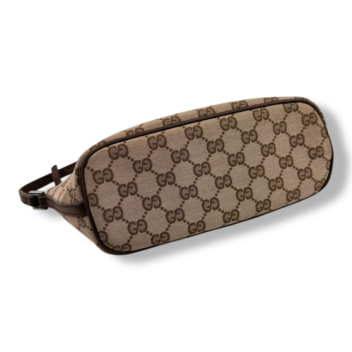 Gucci GG Supreme Beige/Brown Boat Pochette Handbag