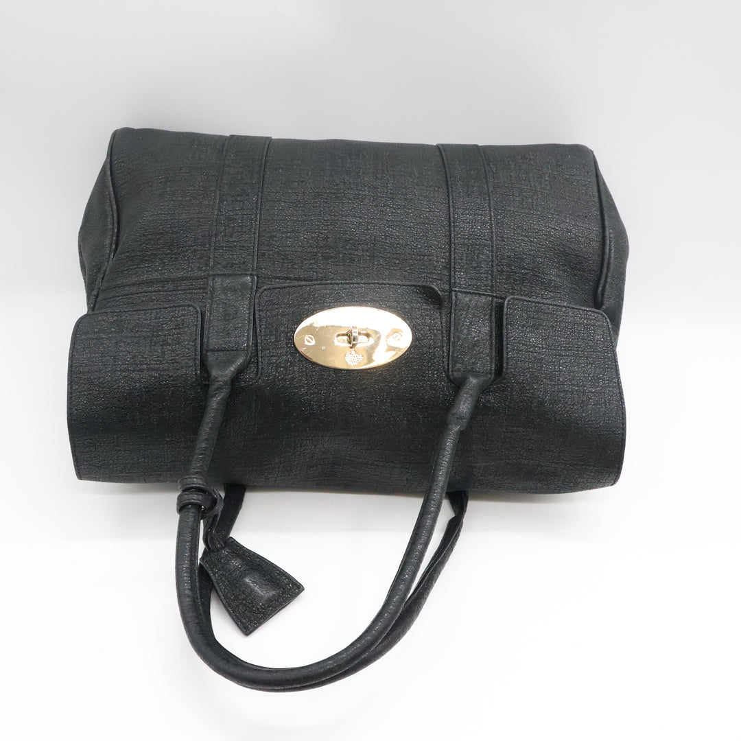 Mulberry Bayswater Black Sparkle Leather Handbag