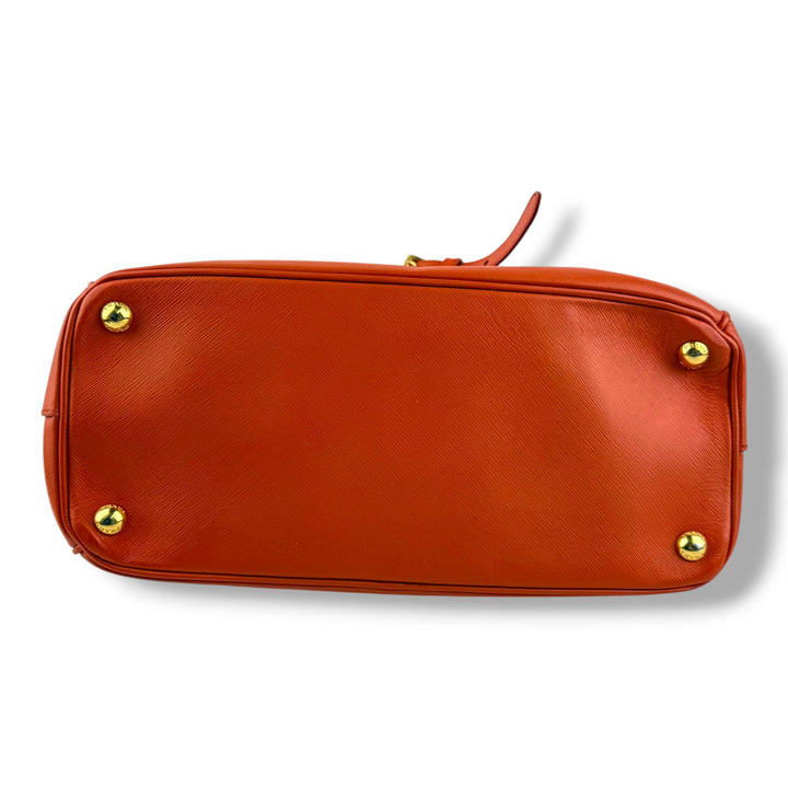 Prada Galleria Saffiano Tote Orange Leather Handbag