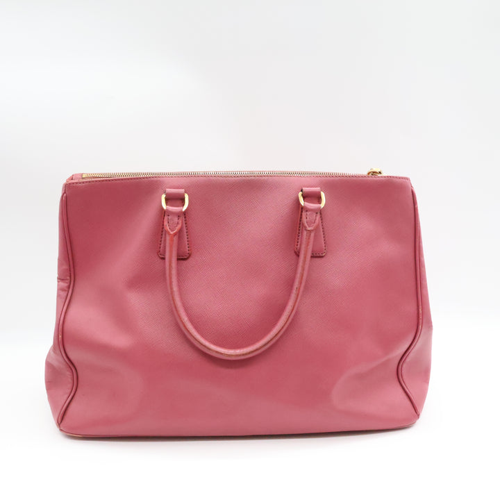 Prada Galleria Lux Saffiano Tote Pink Leather Handbag