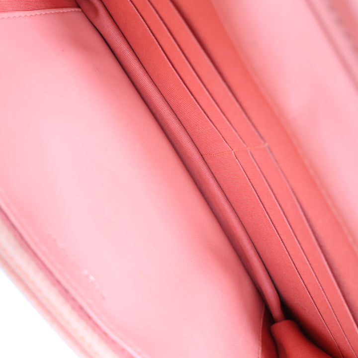 Chanel Coral Pink Lambskin Boy WOC Handbag