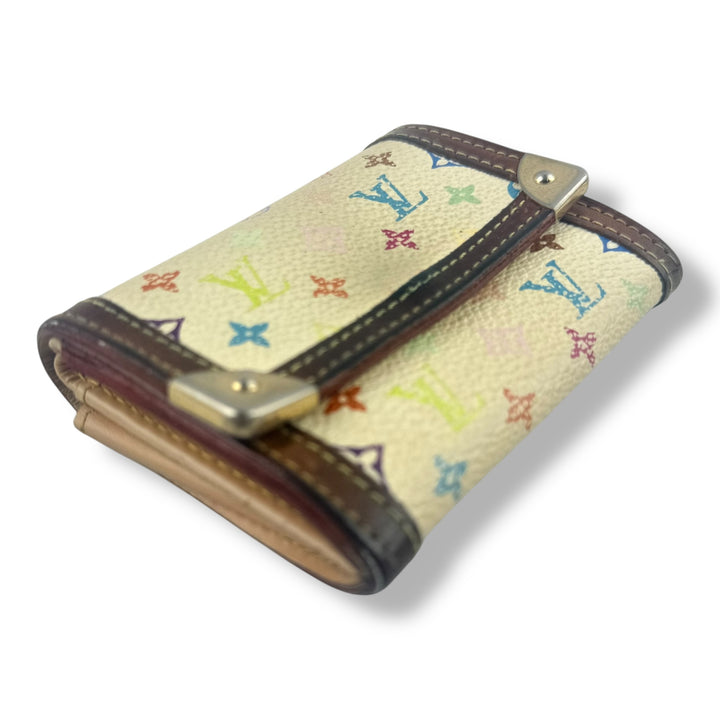 Louis Vuitton White Monogram Multicolour Coin Wallet