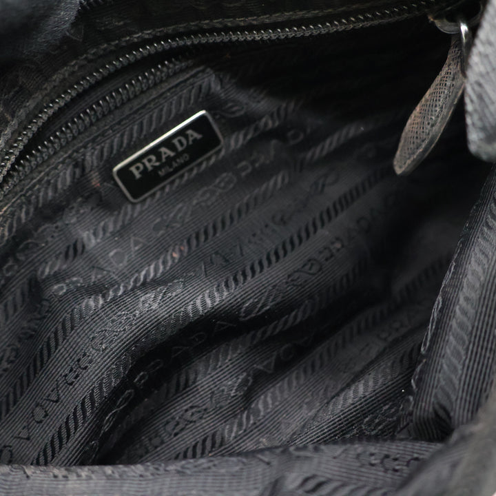 Prada Black Nylon Pochette Handbag