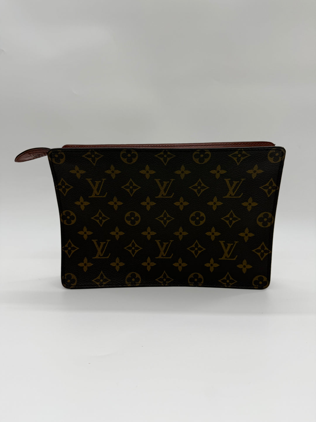 Louis Vuitton Brown Monogram Pochette Homme Clutch Bag