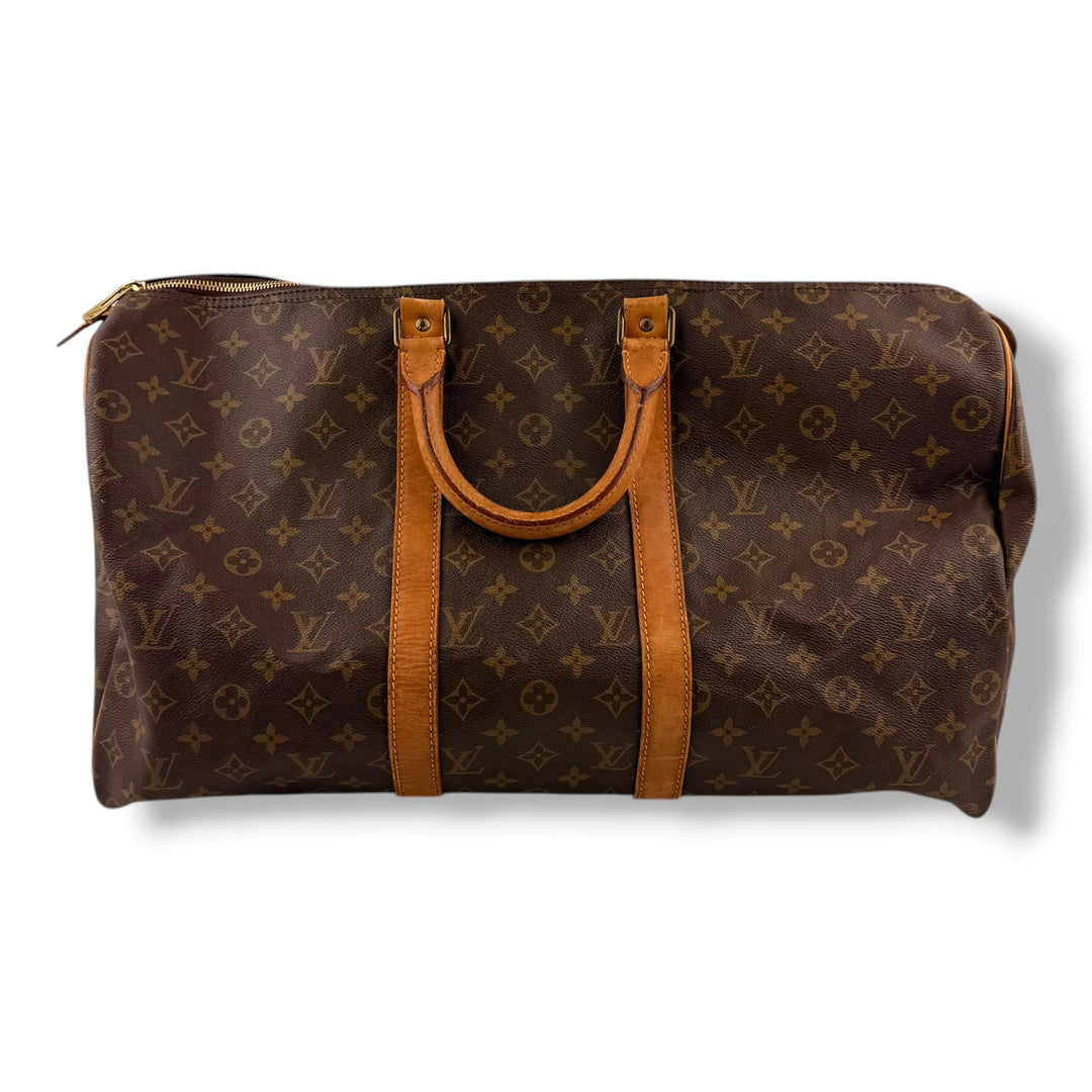 Louis Vuitton Vintage Brown Monogram 50 Keepall Duffle Bag