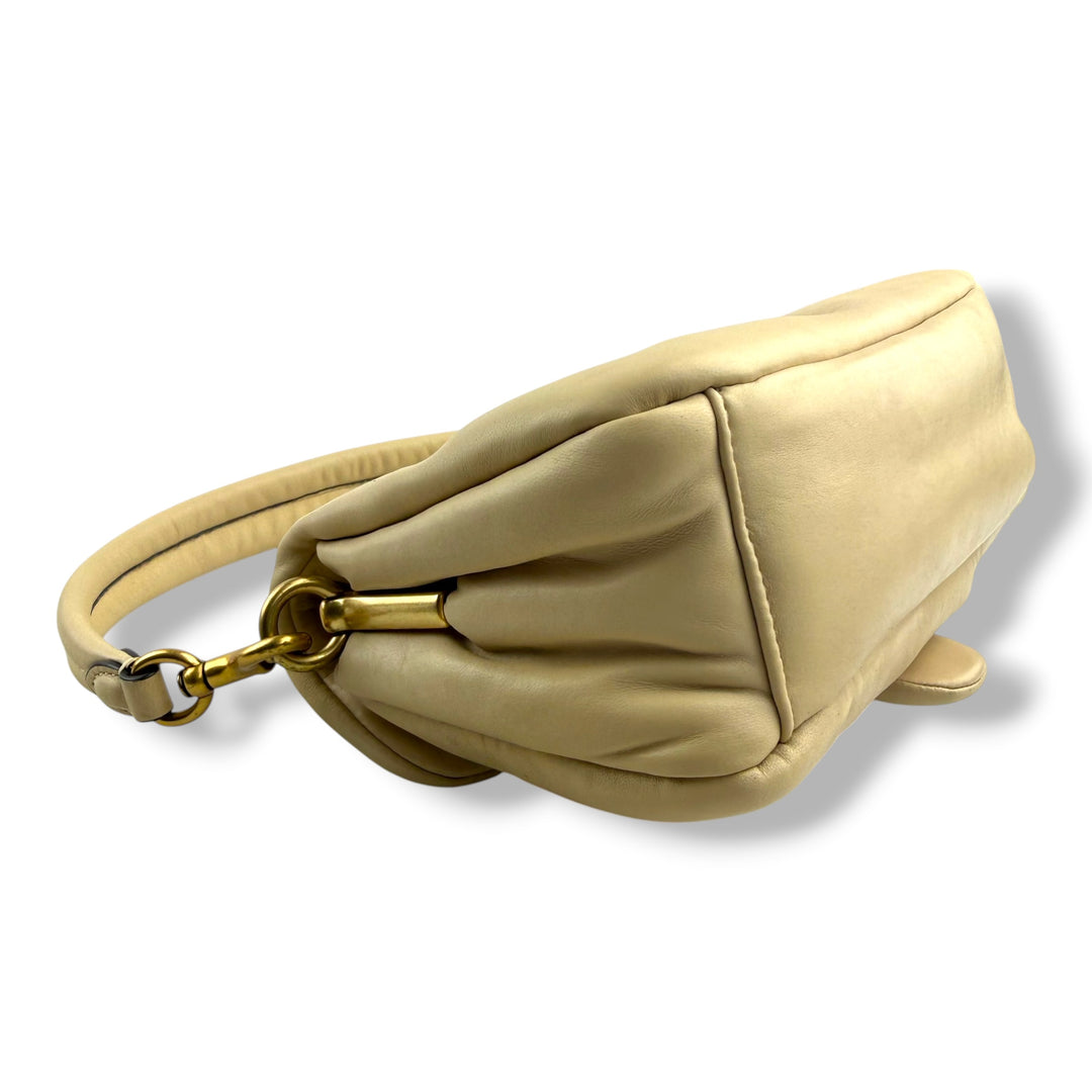 Coach Pillow Tabby 26 Beige Leather Handbag