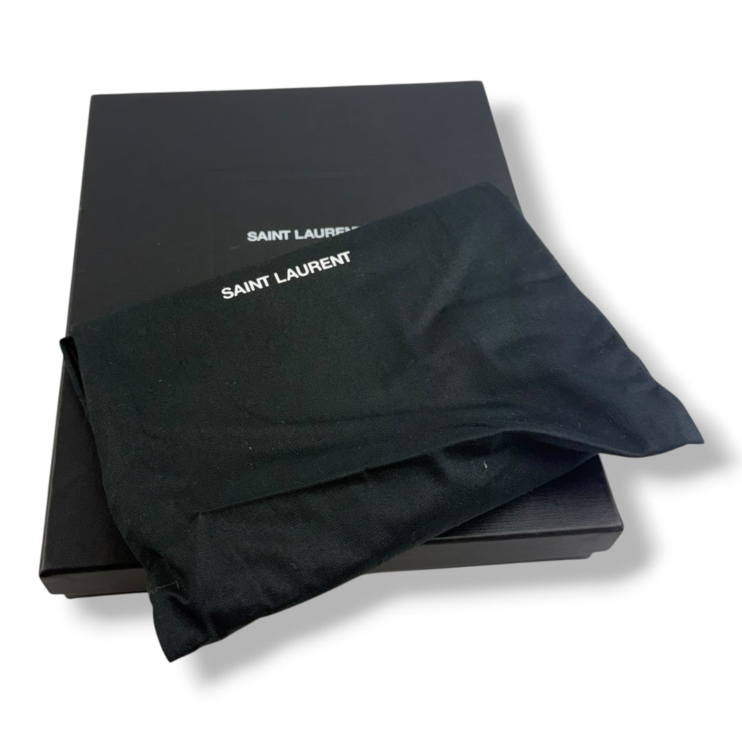 Saint Laurent Cassandre Matalesse Jolie Black Clutch Pouch