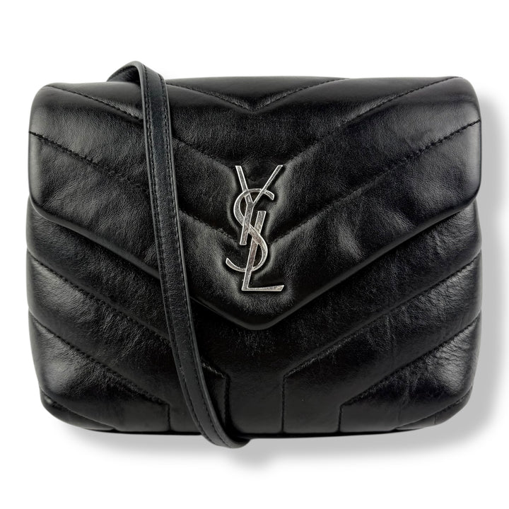 Saint Laurent YSL Black Toy LouLou Quilted Leather Handbag
