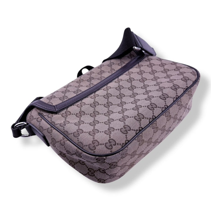 Gucci Beige GG Monogram Crossbody Messenger Bag