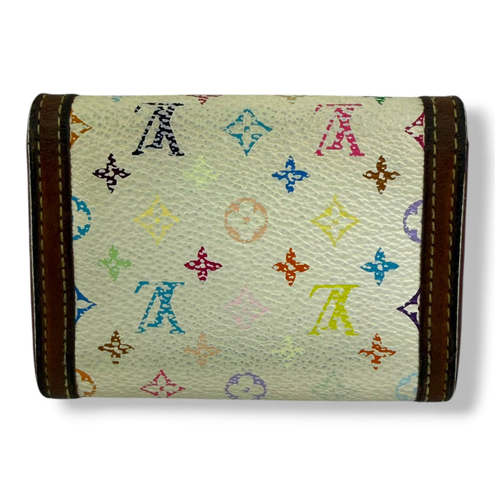 Louis Vuitton White Monogram Murakami Multicolour Coin Wallet