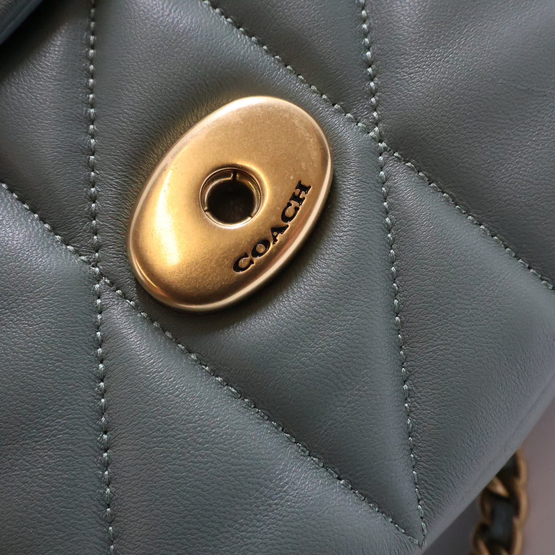 Coach Pillow Quilted Tabby 26 Sage Nappa Leather Handbag