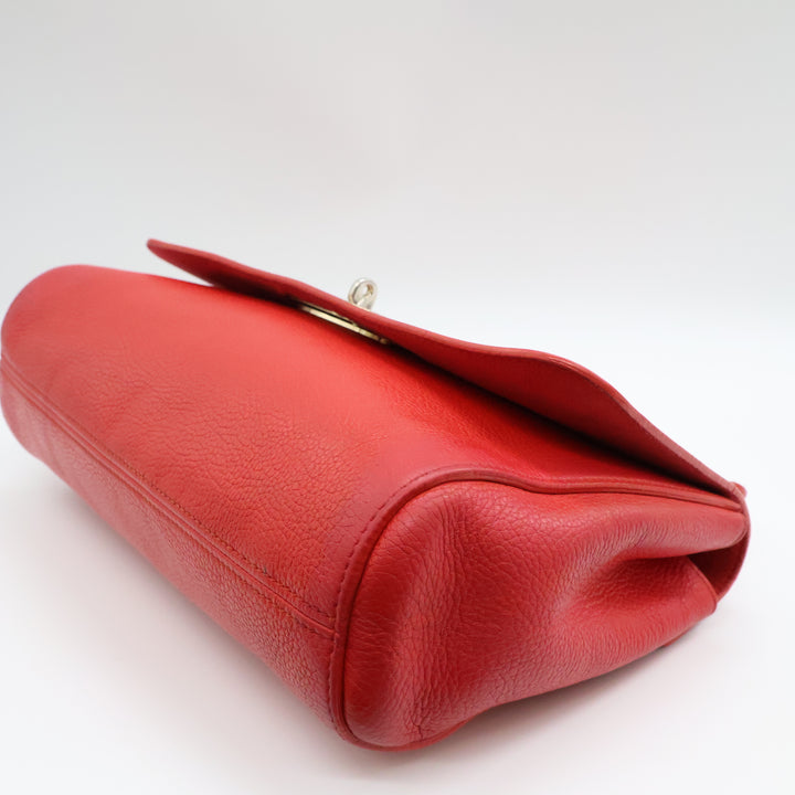 Mulberry Medium Lily Red Leather Handbag