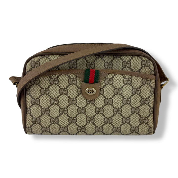 Gucci Vintage Beige Sherry Line Crossbody Handbag