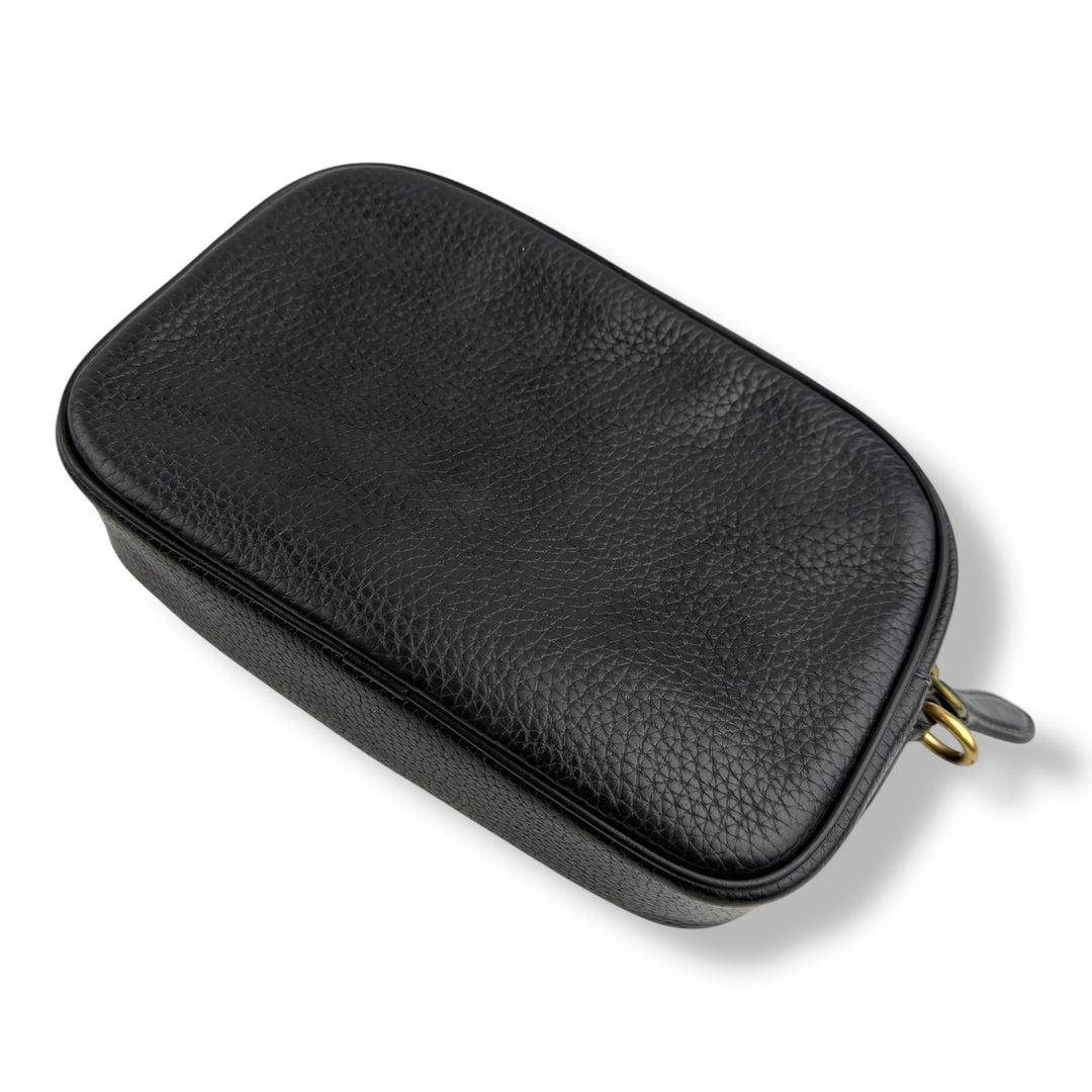 Coach Restored Black Leather Camera Handbag