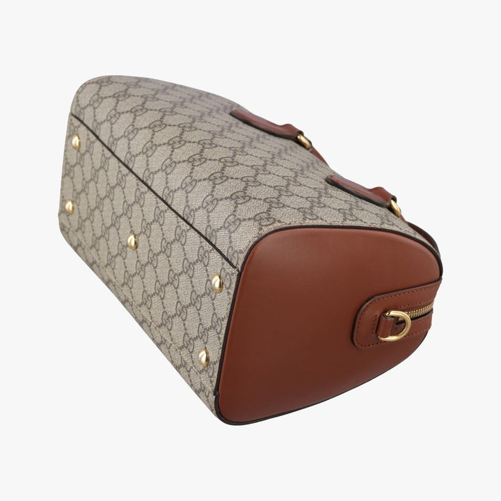 Gucci GG Beige Monogram Supreme Canvas Boston Crossbody